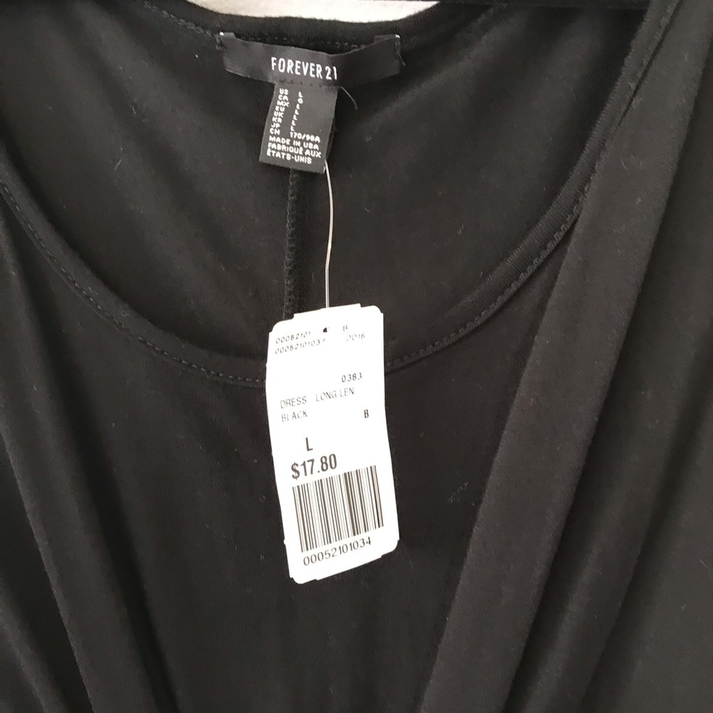 BNWT Forever 21 Cutout Knotted Black Maxi Dress - Picture 4 of 4